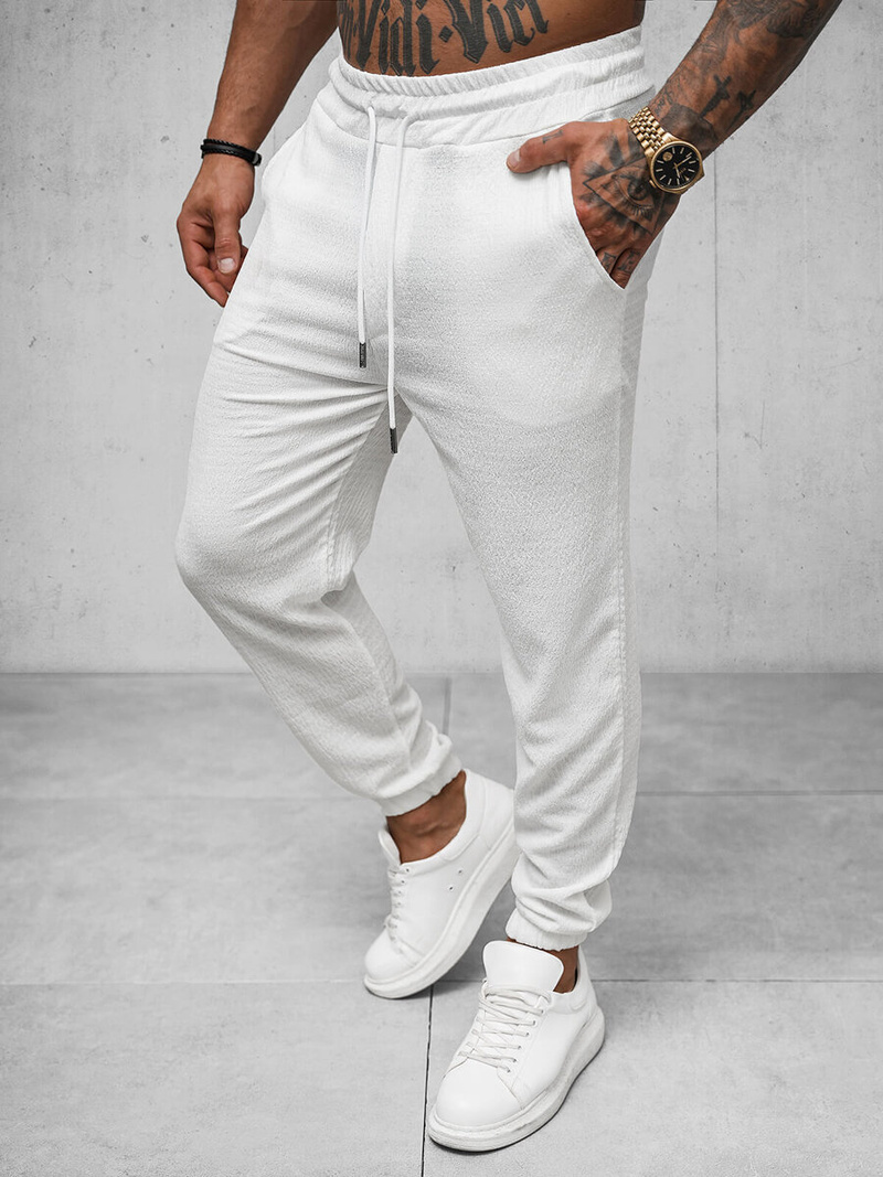 Pantalón de chándal de hombre blancos OZONEE O/K960SP OZONEE