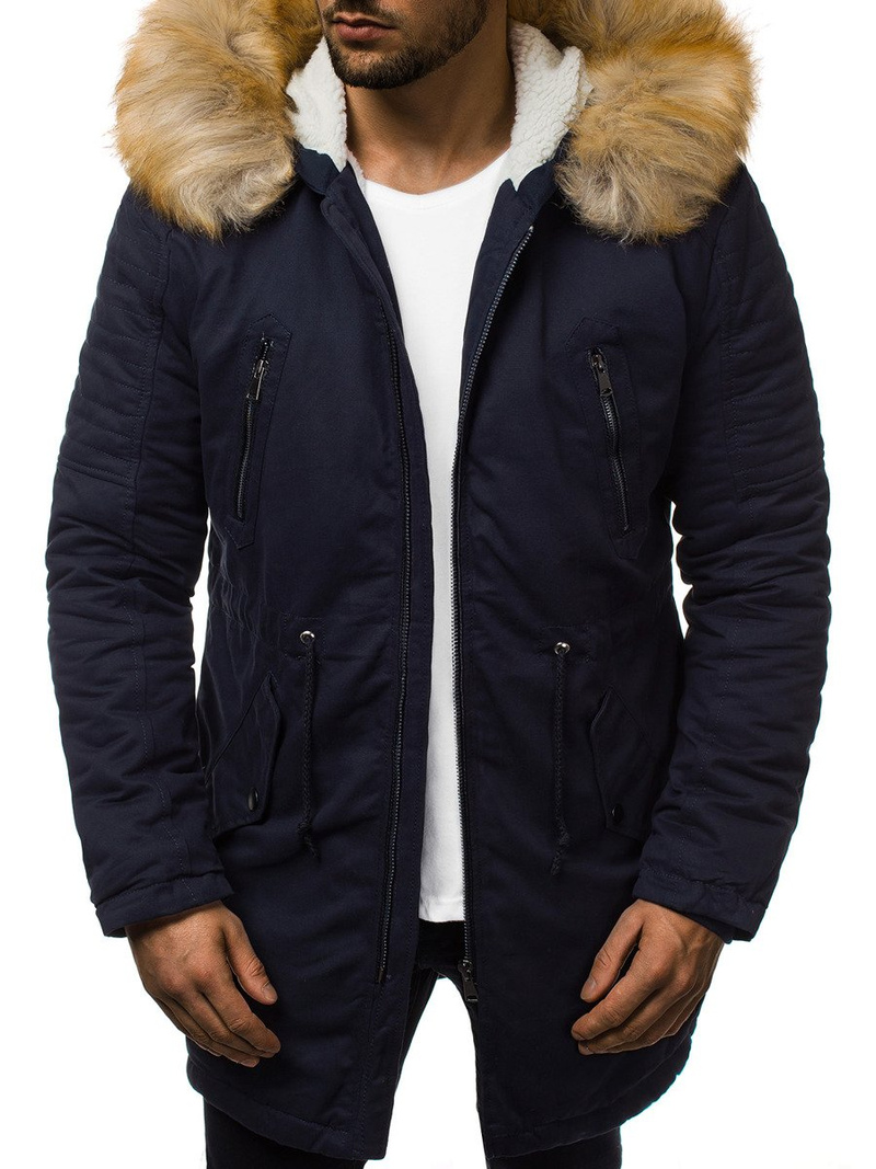 Chaqueta de invierno de hombre azul marino OZONEE JD/390