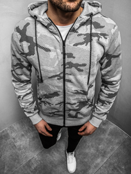 Sudadera de hombre gris OZONEE JS/DD131Z