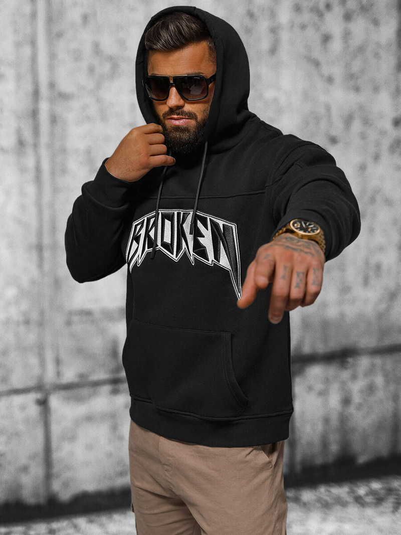 Sudadera de negra OZONEE O/SWE23019