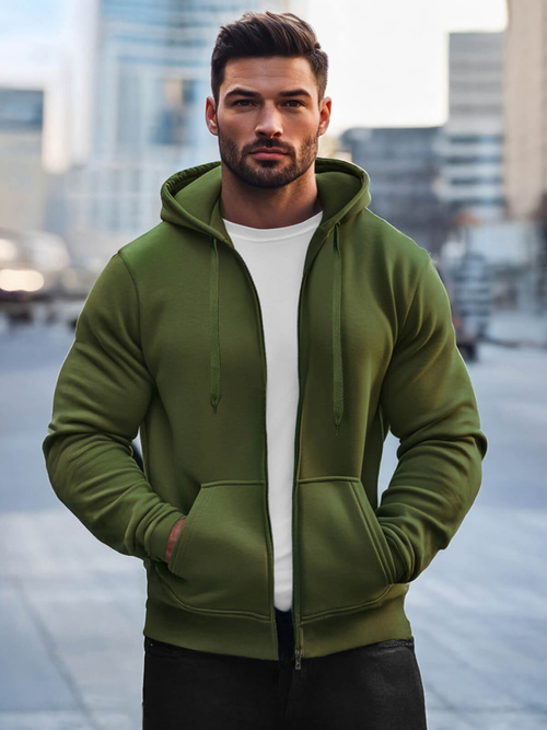 Sudadera de hombre caqui OZONEE JS/2008Z