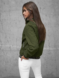 Chaqueta de mujer verde-oscura OZONEE JS/5M3161/136
