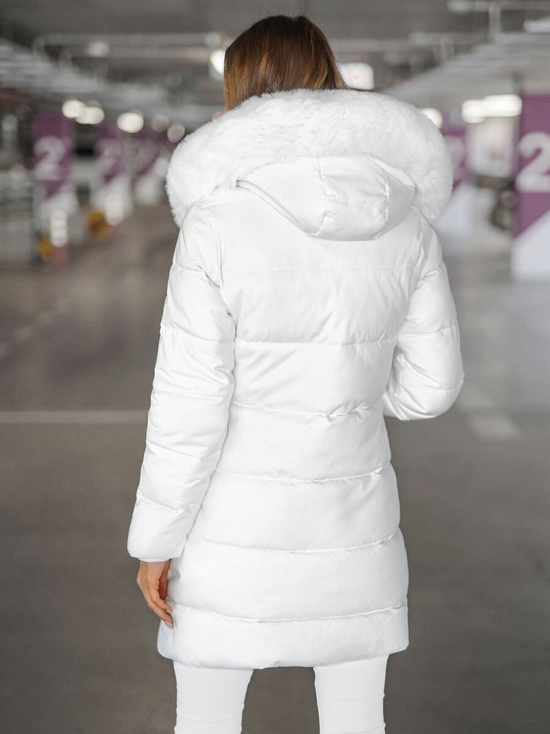 Chaqueta de mujer blanca OZONEE JS/16M9099/281Z