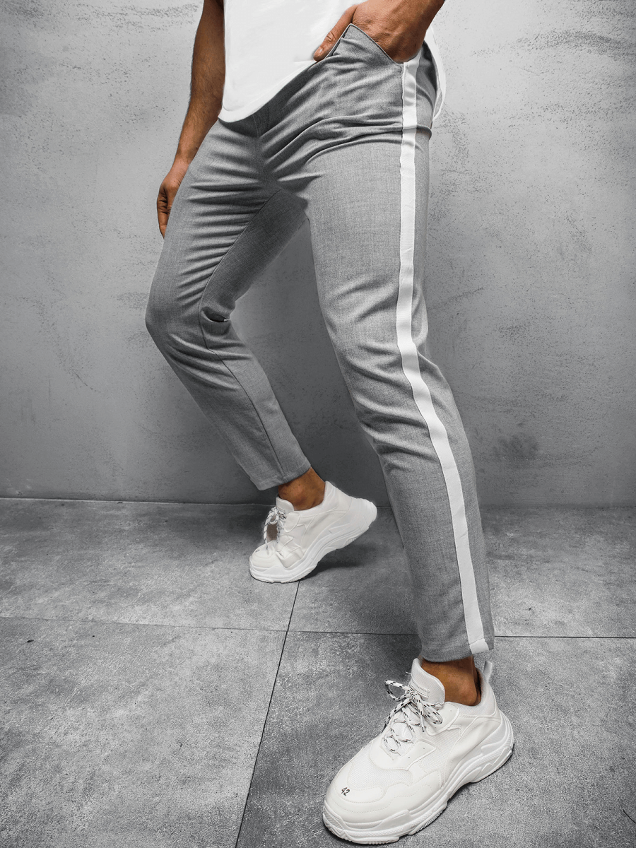 Pantalón Gris Jeans Oscuros Hombre Outfit Pantalones Grises