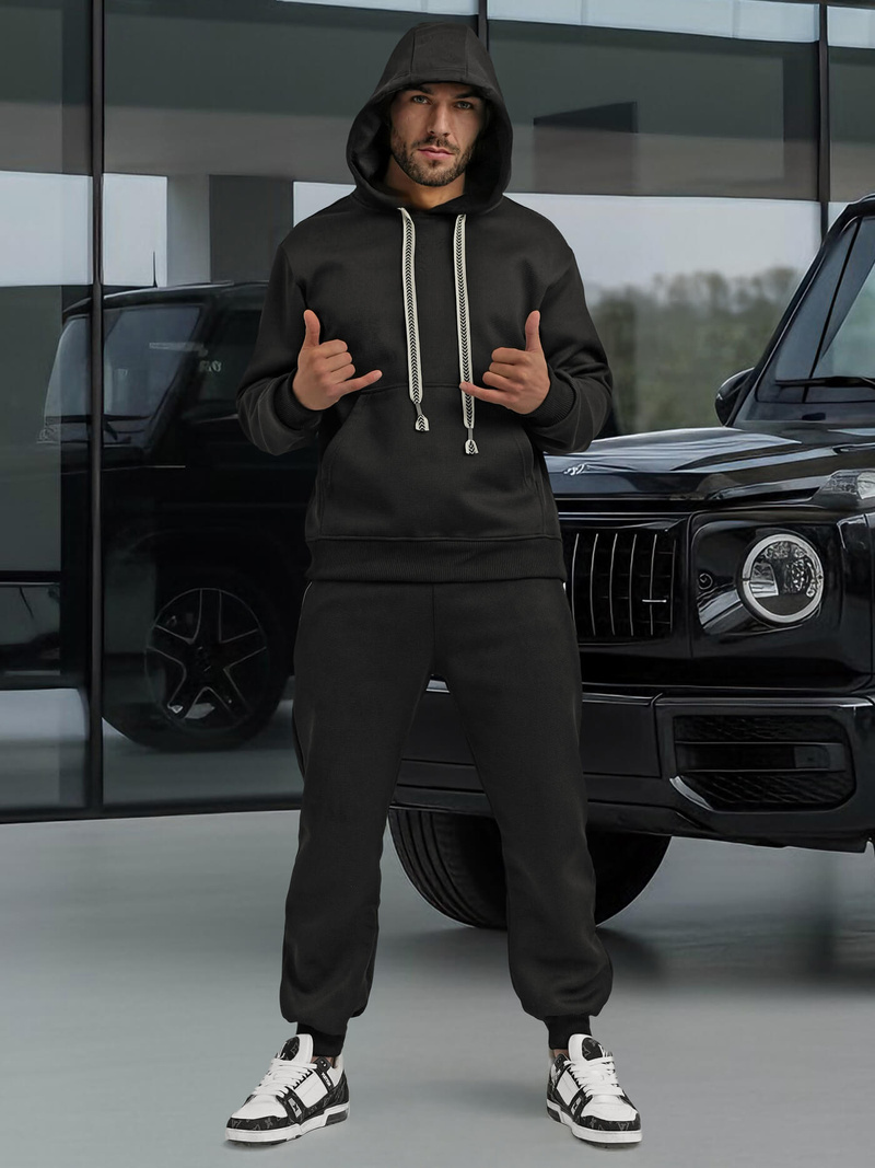 Chándal de hombre negro OZONEE O/3C582AB