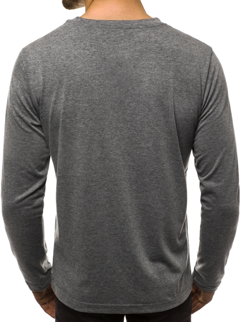 Camiseta de manga larga de hombre grafito OZONEE JS/CX01