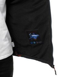 Chaqueta de hombre negro-naranja OZONEE GE/12262