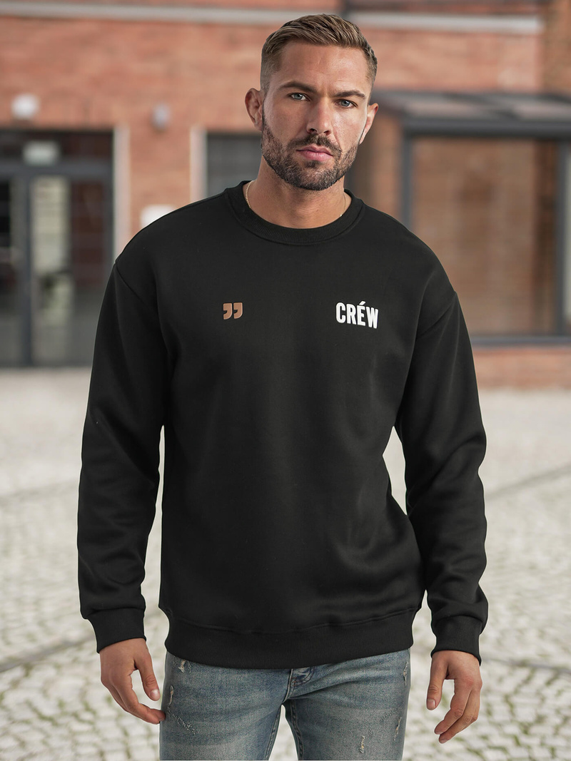 Sudadera de hombre negra OZONEE JS/65B3917/3