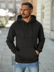 Sudadera de hombre negra OZONEE JS/8B1776/3