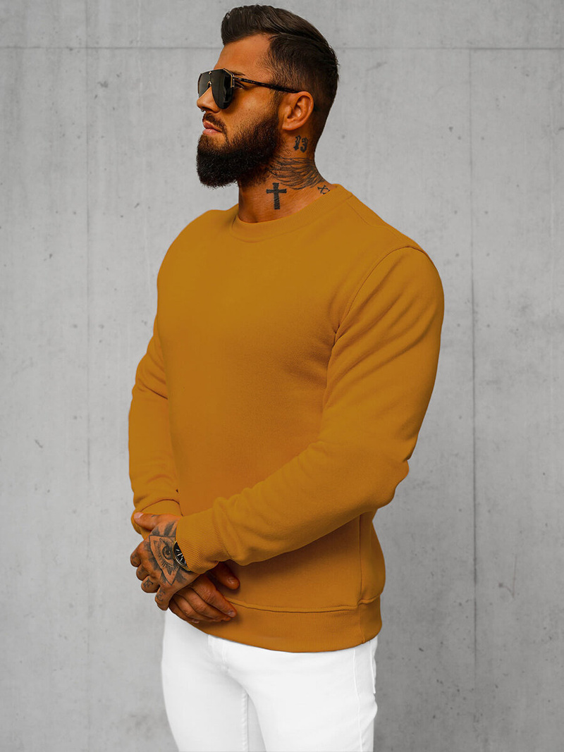 Sudadera de hombre camel OZONEE JS/2001-10Z