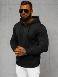Sudadera de hombre negra OZONEE JS/2008Z