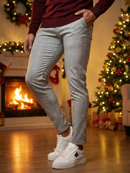 Pantalón chino de hombre gris OZONEE DJ/5505Z