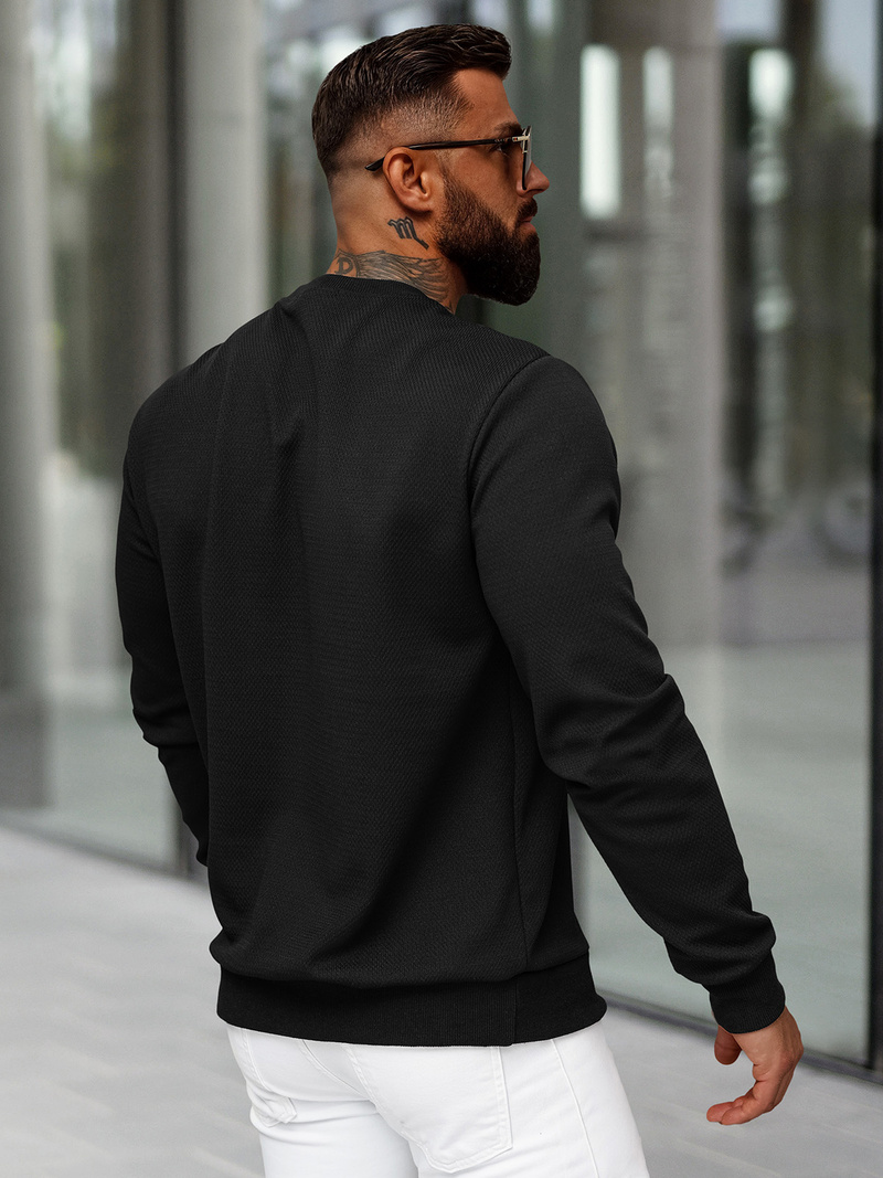 Sudadera de hombre negra OZONEE O/P2031Z