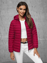Chaqueta de mujer burdeos OZONEE JS/16M9101/06