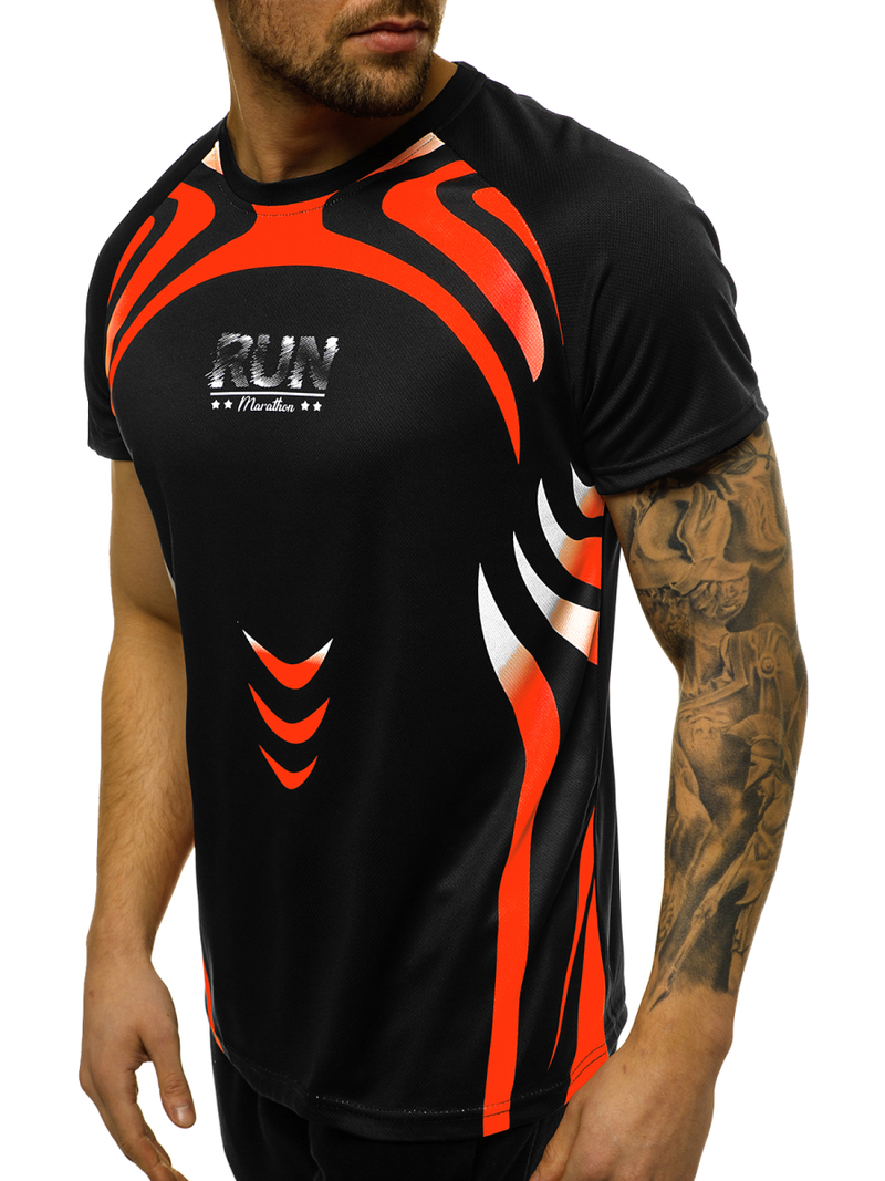 Camiseta de hombre negra OZONEE JS/KS2062