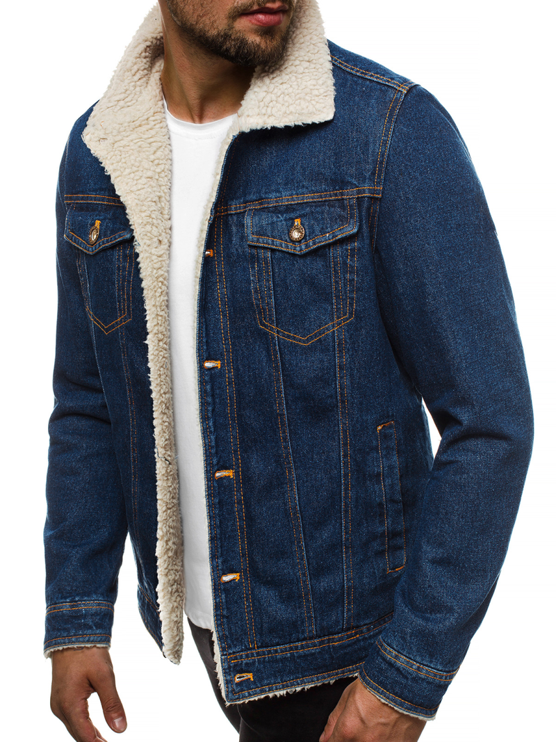 Chaqueta vaquera de hombre azul OZONEE JB/JP1109