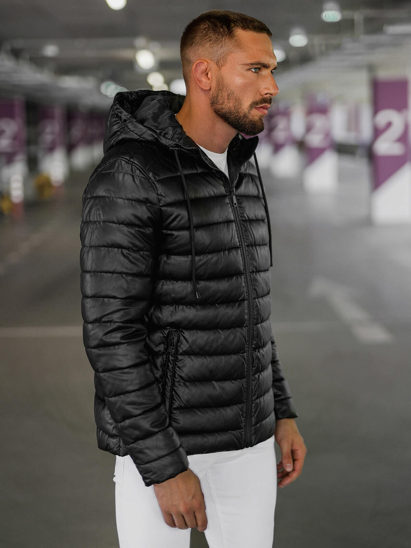 Chaqueta de hombre negra OZONEE O/11Z8088Z