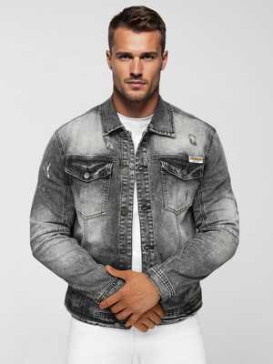 Chaqueta vaquera de hombre negra OZONEE NB/MJ529NZ