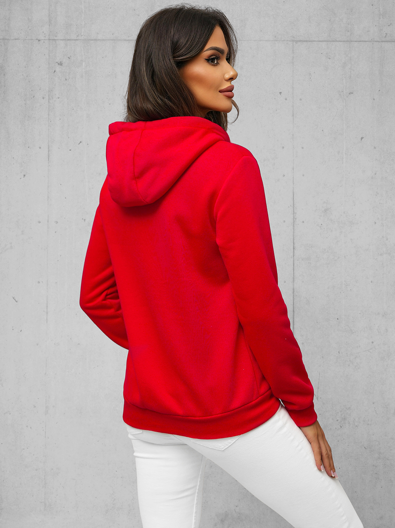 Sudadera de mujer roja OZONEE JS/W03Z