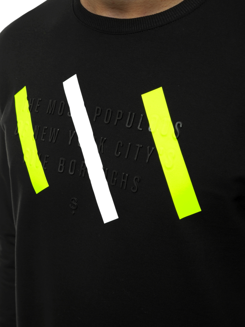 Sudadera de hombre negra OZONEE MACH/2105