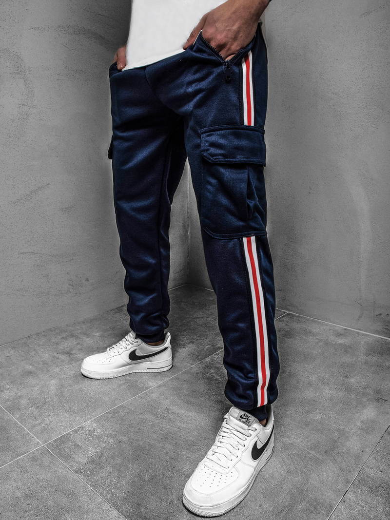 Pantalón de chándal de hombre azul marino OZONEE JS/JZ11009Z