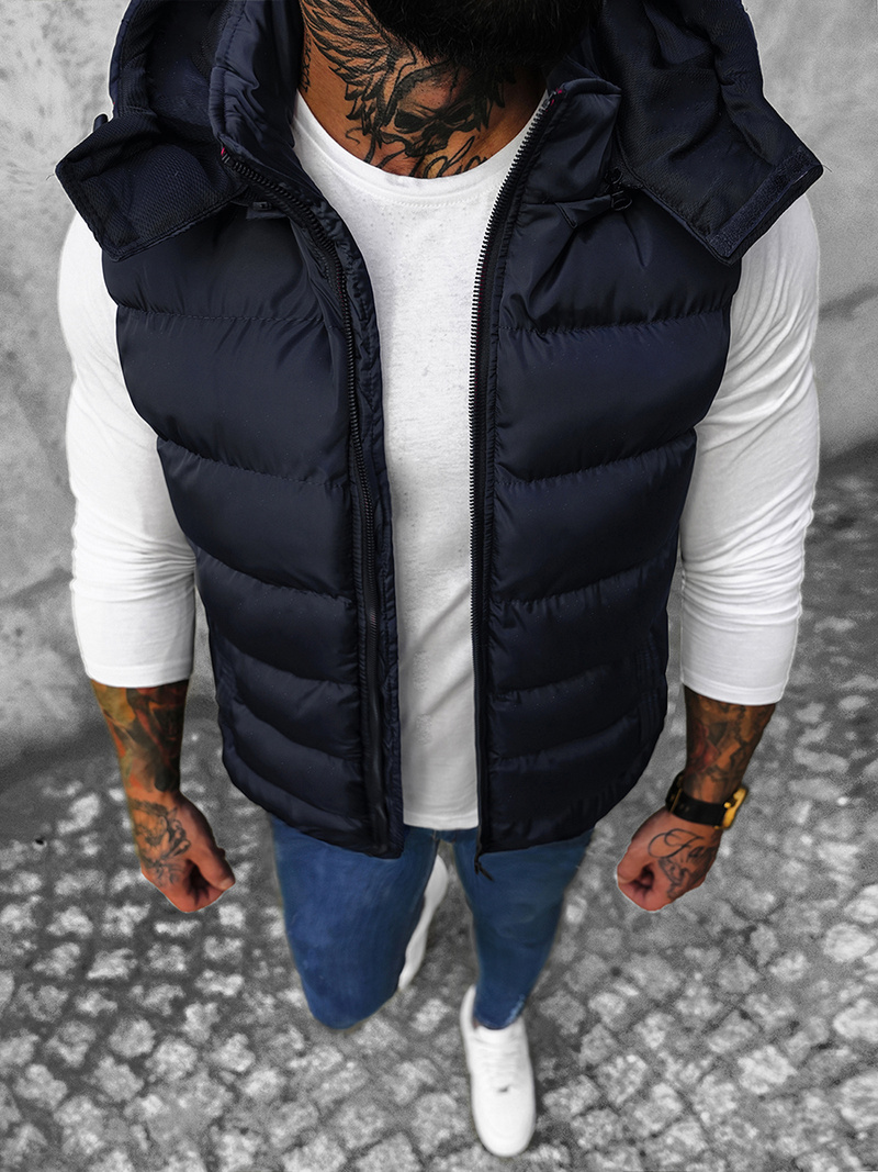 Chaleco de hombre azul marino OZONEE N/7129