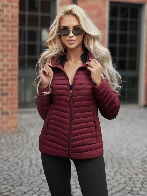 Chaqueta de mujer burdeos OZONEE JS/11Z8228Z