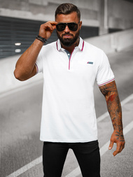 Polo de hombre blanca OZONEE O/DA758