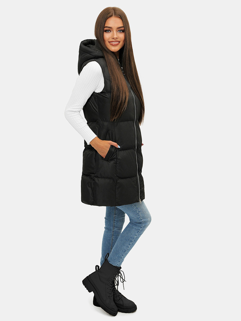 Chaleco de mujer negro OZONEE JS/M721/392