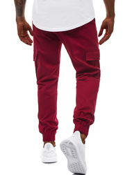 Pantalón jogger de hombre burdeos OZONEE A/404