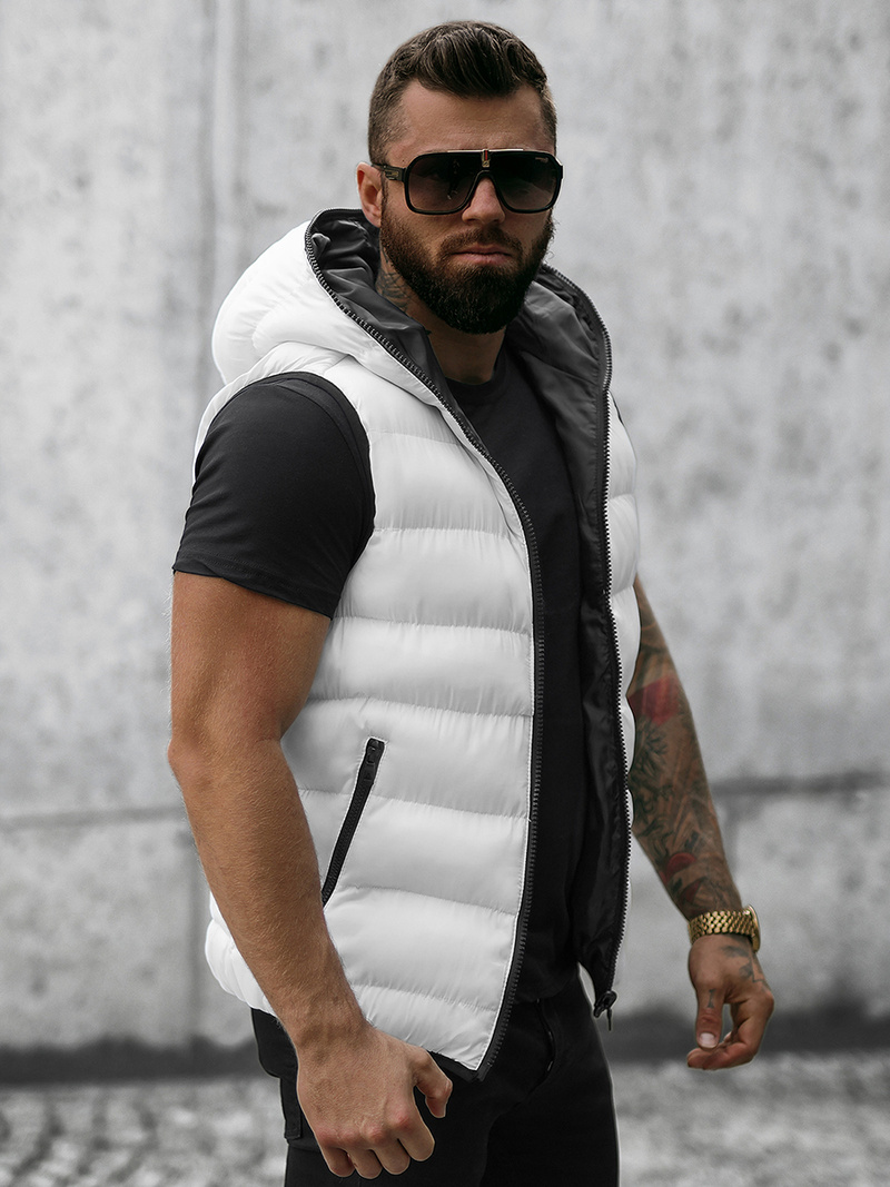 Chaleco de hombre blanca OZONEE N/7125