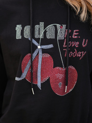 Sudadera de mujer de negra OZONEE JS/8B856/3