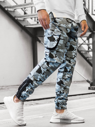Pantalón jogger de hombre azul-camuflaje OZONEE A/705