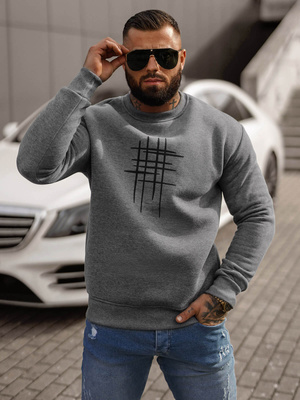 Sudadera de hombre grafito OZONEE JS/8B1361/5