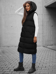 Chaleco de mujer negra OZONEE JS/5M755/392Z