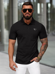 Polo de hombre negro OZONEE NB/MT3122