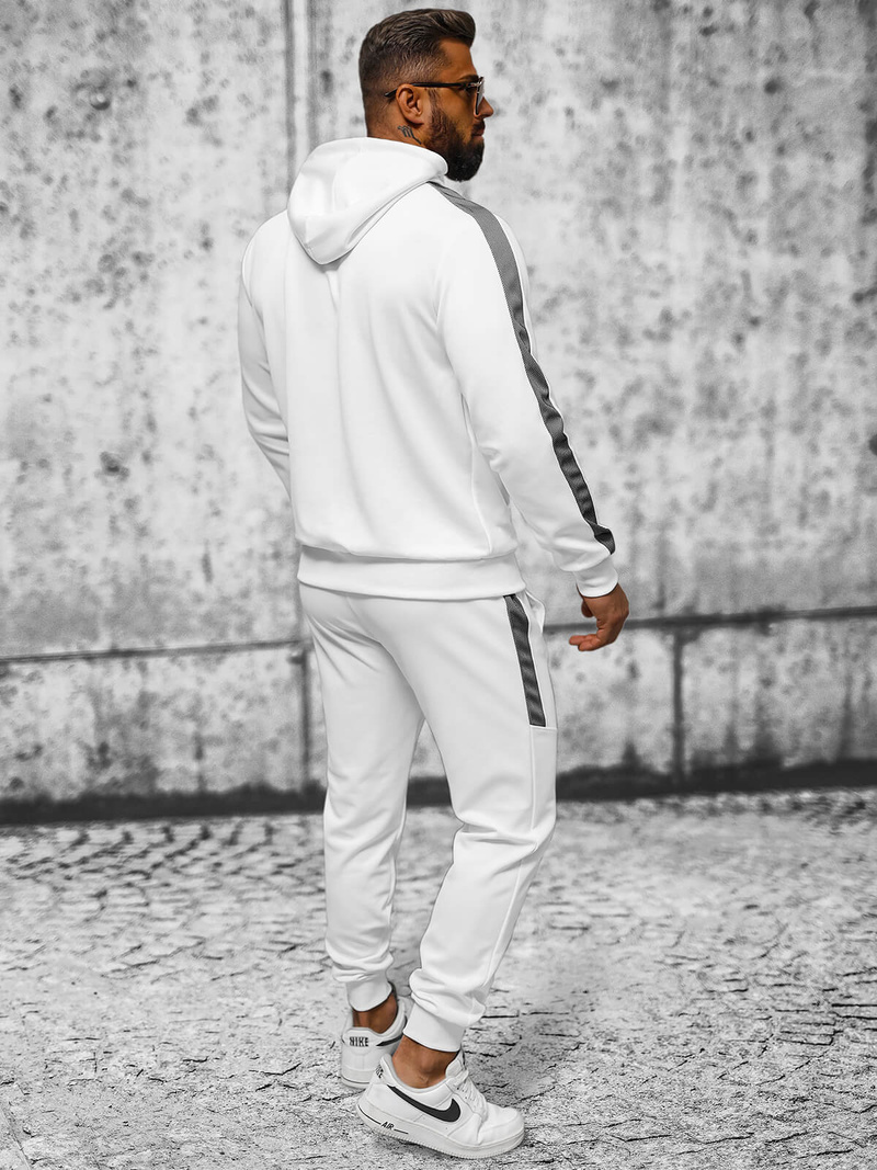 Chándal de hombre blanco OZONEE JS/8C8115/1