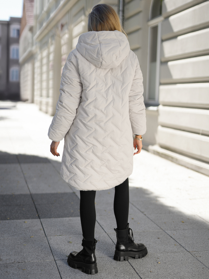 Chaqueta larga de invierno para mujer crudo OZONEE JS/5M3352/280