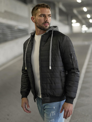 Chaqueta de hombre negra OZONEE JS/8M985/392Z