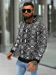 Sudadera de hombre negra OZONEE JS/8B1236/3