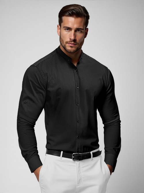 Camisa de hombre negra OZONEE O/V010