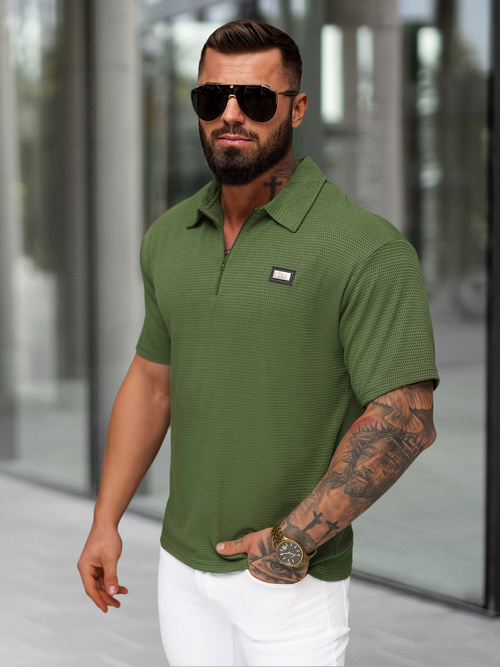 Polo de hombre caqui OZONEE O/YN2/593