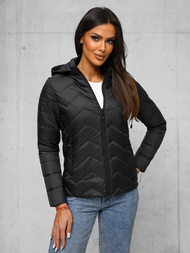 Chaqueta de mujer negra OZONEE JS/16M9232/392
