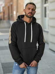 Sudadera de hombre negra OZONEE JS/8B1730/3