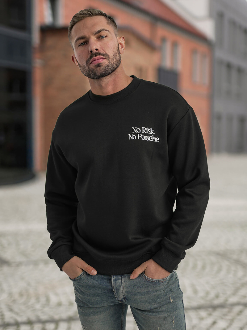Sudadera de hombre negra OZONEE JS/65B3918/3
