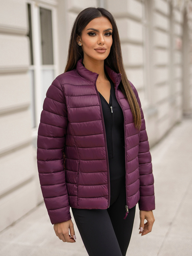 Chaqueta de mujer burdeos OZONEE JS/11Z8170