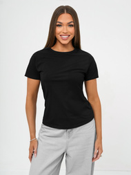 Camiseta de mujer negra OZONEE JS/96T678/3