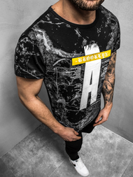 Camiseta de hombre negra OZONEE JS/SS10921Z