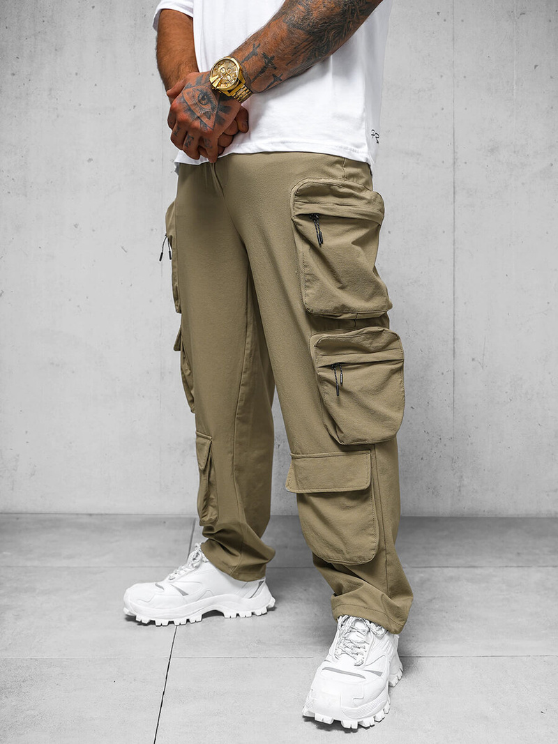 Pantalón de hombre beige oscuro OZONEE O/PS5528