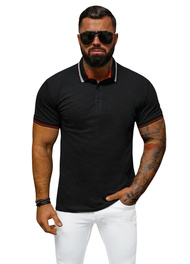 Polo de hombre negro OZONEE O/DA729